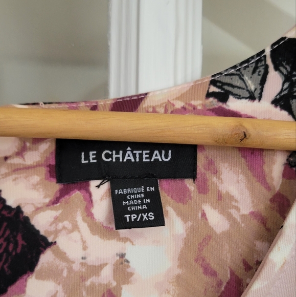 Le Chateau Pink Floral Sleeveless Midi Dress - Picture 2 of 7